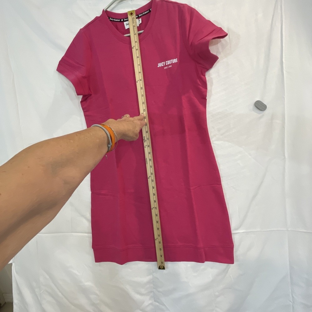 NWT Juicy Couture Womens Sz M Pink Short Sleeve Knee Length T-Shirt Dress - Picture 5 of 13
